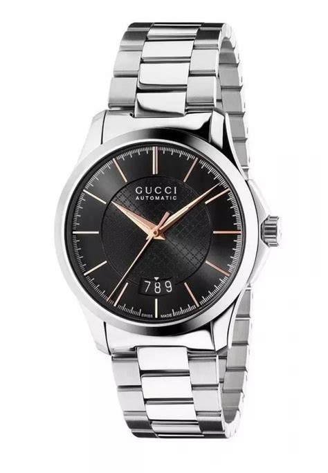 gucci g-timeless automatic men's stainless steel black dial|gucci 40mm stainless steel.